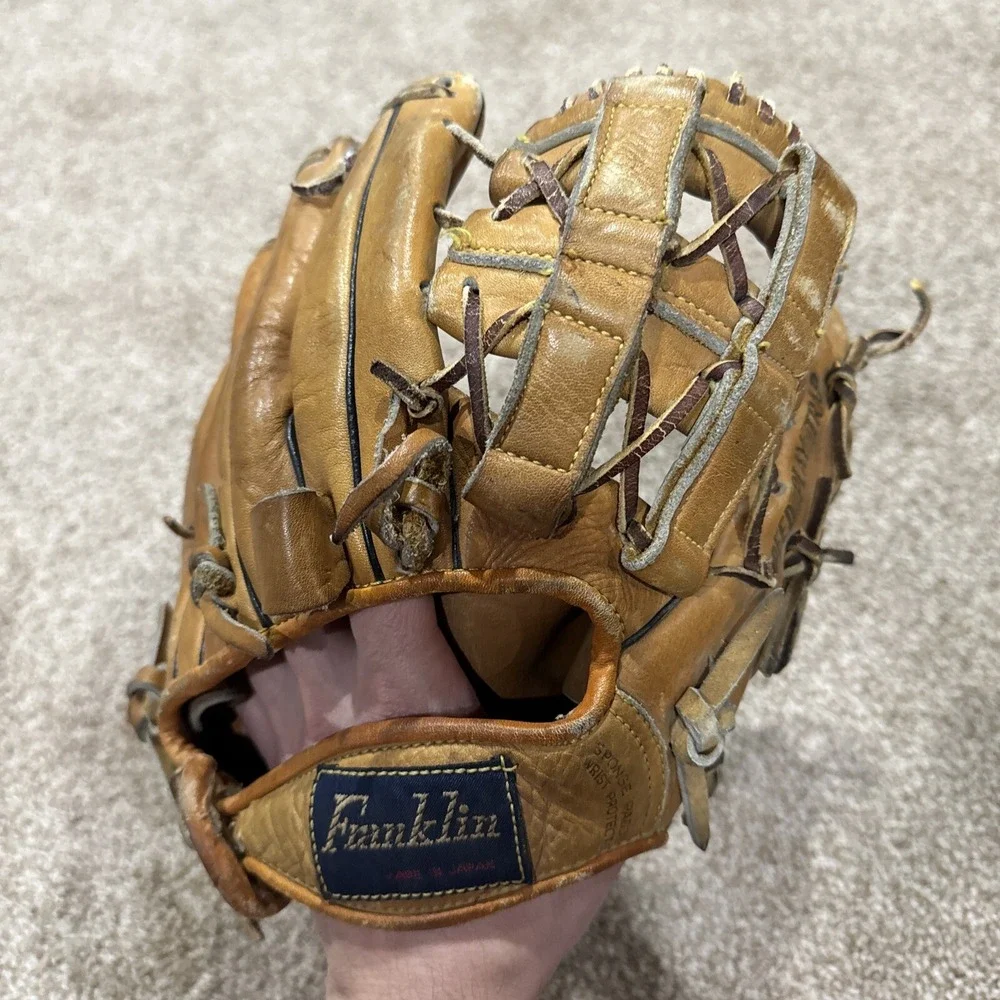Vintage Franklin F153 Brown Leather Baseball Glove Flexomatic Horse & Cowhide